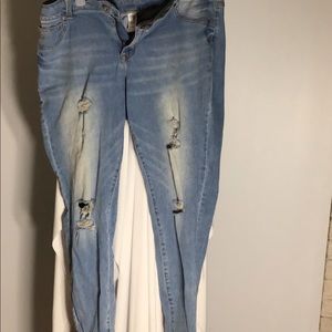 Maurice’s faded ripped jeans